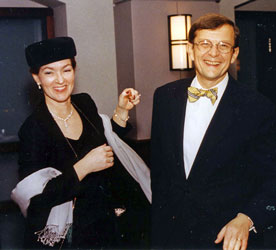 The Garners at the dinner honoring Richard Small '50 in 2000 as he received the Kresge Award for outstanding service to a Methodist-related institution. 