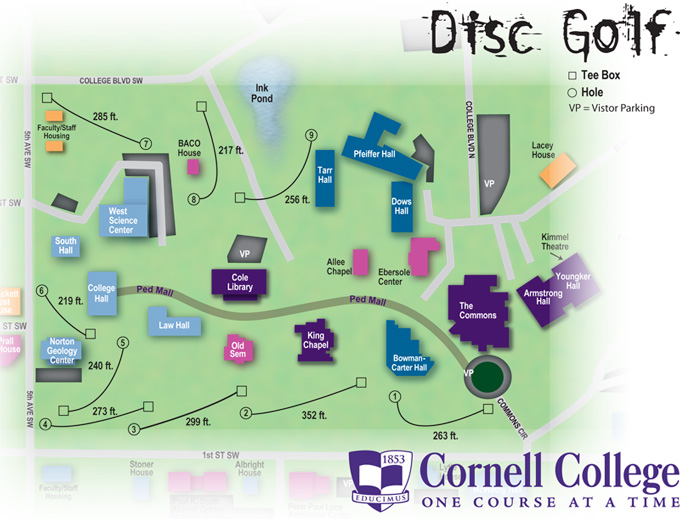 Disc Golf Finds A Home On Cornell College S Historic Campus