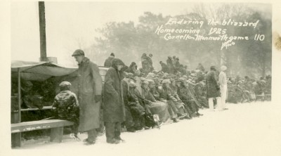  Fans braved terrible weather in 1925, gathering at Ash Park to cheer on the football team as it played Monmouth to a 0-0 tie.