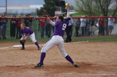 Jackie Sernek was a key figure on an outstanding softball team. She was named Co-Pitcher of the year in the Midwest Conference South Division, among other awards.