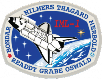 A patch from one of Hillmer's missions on the Space Shuttle.