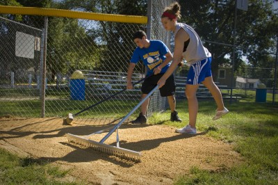 Cornell College students work in a Mount Vernon park during Service Day 2010. This year more than 300 students will take part in the college's annual Service Day.