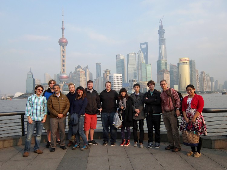 Growth theory is a central pillar of macroeconomics, so what better place to study growth than in the fastest growing economy in the world? Cornell’s Macroeconomics Seminar went to China in December, led by economics and business Professor Todd Knoop, and joined by Professor A’amer Farooqi. The class visited Shanghai (pictured), Chengdu, and Beijing.