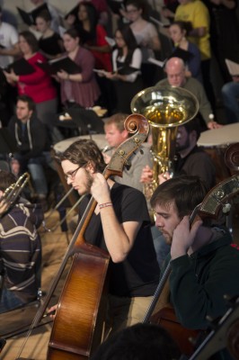 The Chamber Orchestra and Concert Choir will together perform the ambitious "QED: Engaging Richard Feynman" on April 7 in King Chapel.