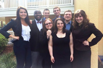 The Cornell College Mock Trial team in Orlando, Fla.