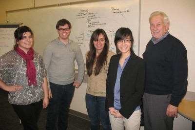 Gary Nesteby (right) with Cornell College students.