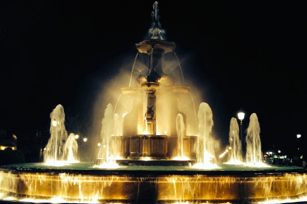 Hana Martin took this nighttime image of the Fuente de las Batallas in Granada, Spain, while she spent a semester studying in the city, which was funded by a Gillman Scholarship. 