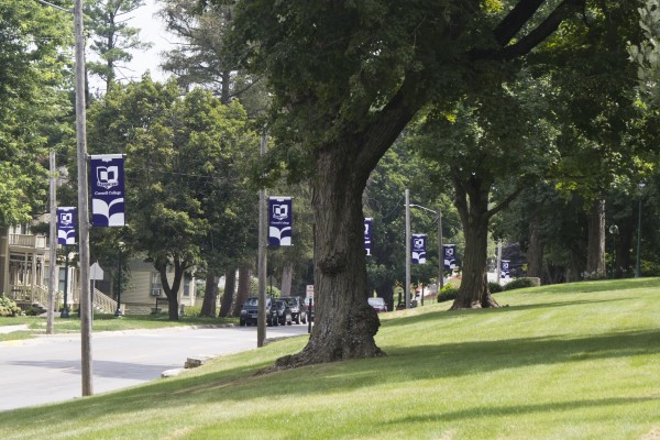 New banners went up along First Street this summer.