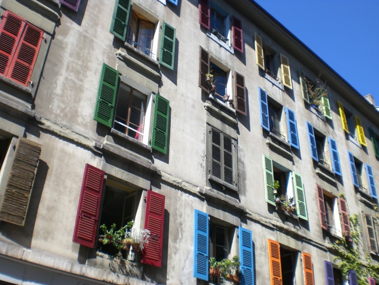 Andrew Patzke '11 discovered this colorful apartment building in Geneva, Switzerland, while taking Global Health and Development through the College Semester Abroad program of he School for International Training.