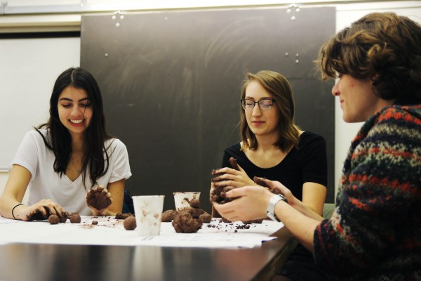 Cornell College students make seed bombs with artist Mike Bianco