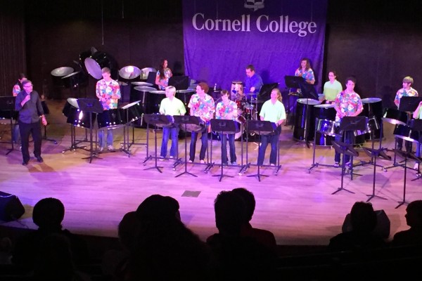 The Cornell College Steel Drum Ensembles held a concert during Homecoming 2015 that previewed some of the songs they'll play while performing at Mardi Gras in New Orleans.