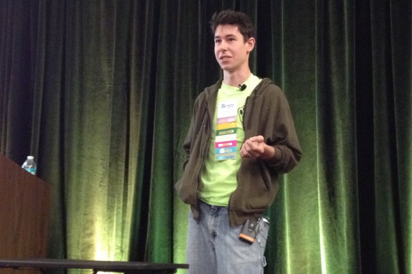 John Bendewald speaking at the Habitat for Humanity Illinois conference on Nov. 14.