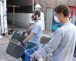 Cornell students have logged thousands of hours helping clean and repair areas damaged by the 2008 floods. 