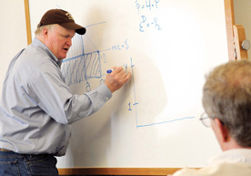 MacArthur Fellow and economist Kevin Murphy of the University of Chicago was one of the Berry Center's first and most well-known Distinguished Visitors. He visited with the Berry Center reading group, spoke to a class, and delivered a lecture in April 2008.