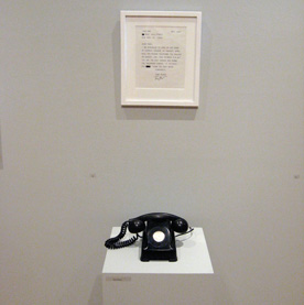 Yoko Ono called the gallery on this piece titled "Yoko Phono." 