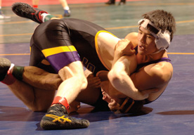 Senior Chris Heilman of Colorado Springs, Colo., placed third at 125 pounds in the NCAA Division III national championships. He became the fifth Ram in school history to earn All-America accolades at least three years, joining Shawn Voigt ’90, Rodger Snook ’50, Lowell Lange ’50, and Lyle Morford ’32.
