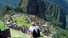 Nate Olafsen '08 immersed himself in Peru's culture, visiting Macu Picchu as an anthropologist and using his Spanish skills, during an Operation Walk trip to Peru. 