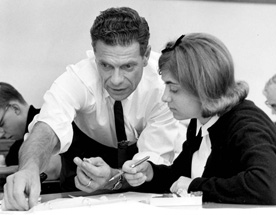 Environmental studies program founder and supporter Herb Hendriks '40, teaching during the 1960s. 