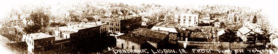 Panoramic view of Lisbon, looking toward Mount Vernon. (Photo courtesy of the Lisbon History Center)