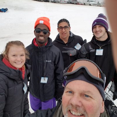 Students experience a ski trip