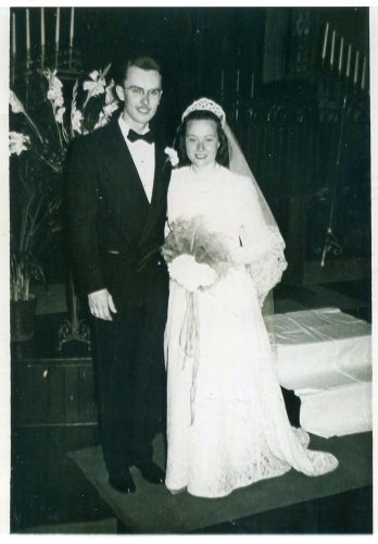 Al Boysen '49 and Betty Cain Boysen ’50 wedding