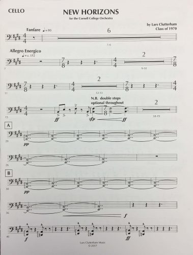 New Horizons sheet music