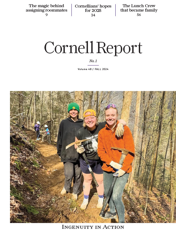 Front cover of the Spring 2025 Cornell Report