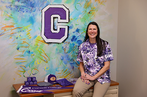 Megan Dietsch in her office within the Welcome Center.