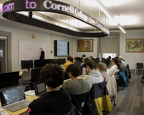 Cornell students in class