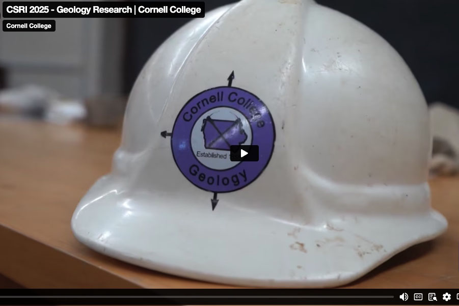 Video of the CSRI research being done by Kevin Zazueta '27 and Assistant Professor of Geology Andrew Walters.
