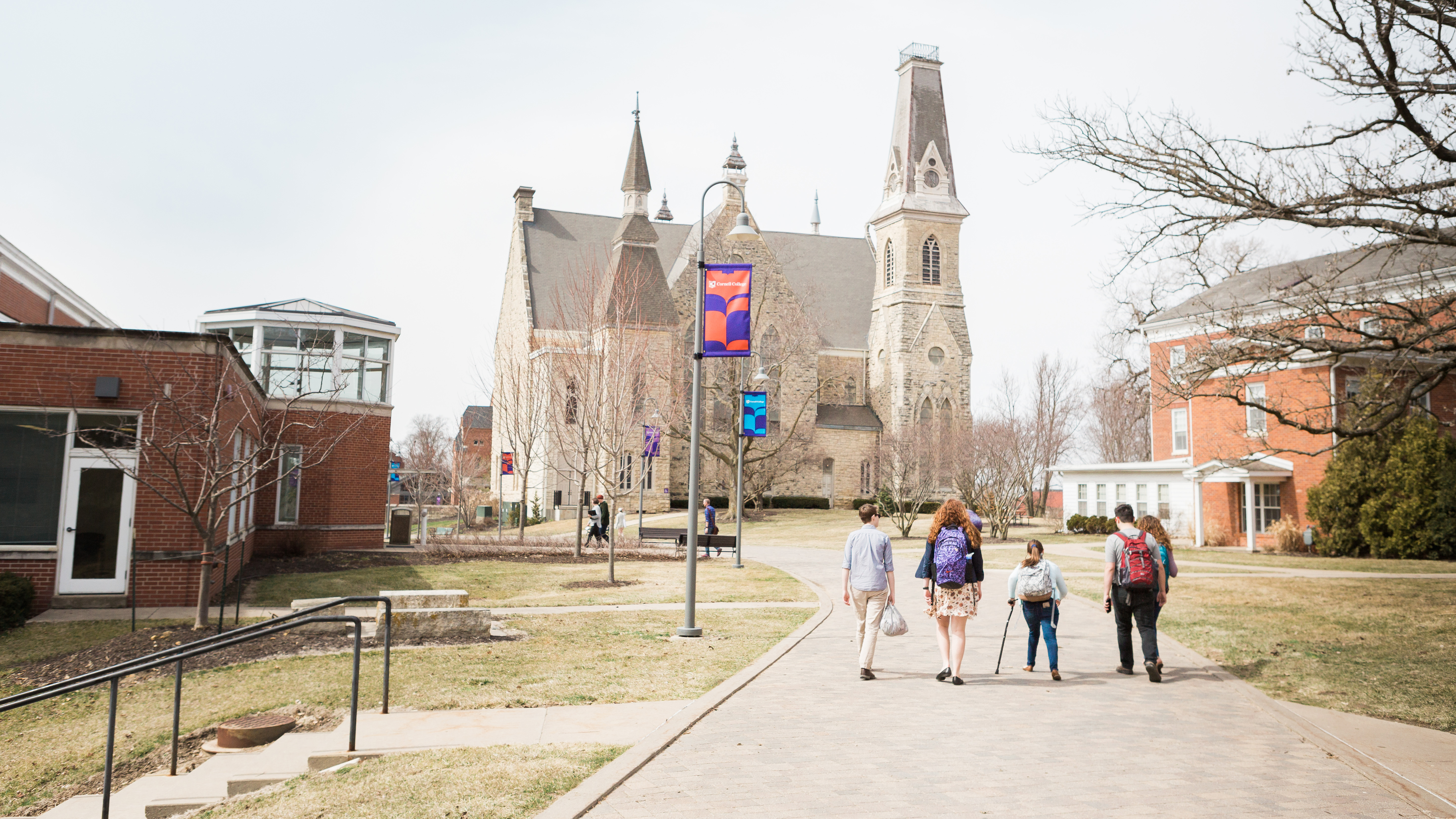 Cornell students on the Ped Mall