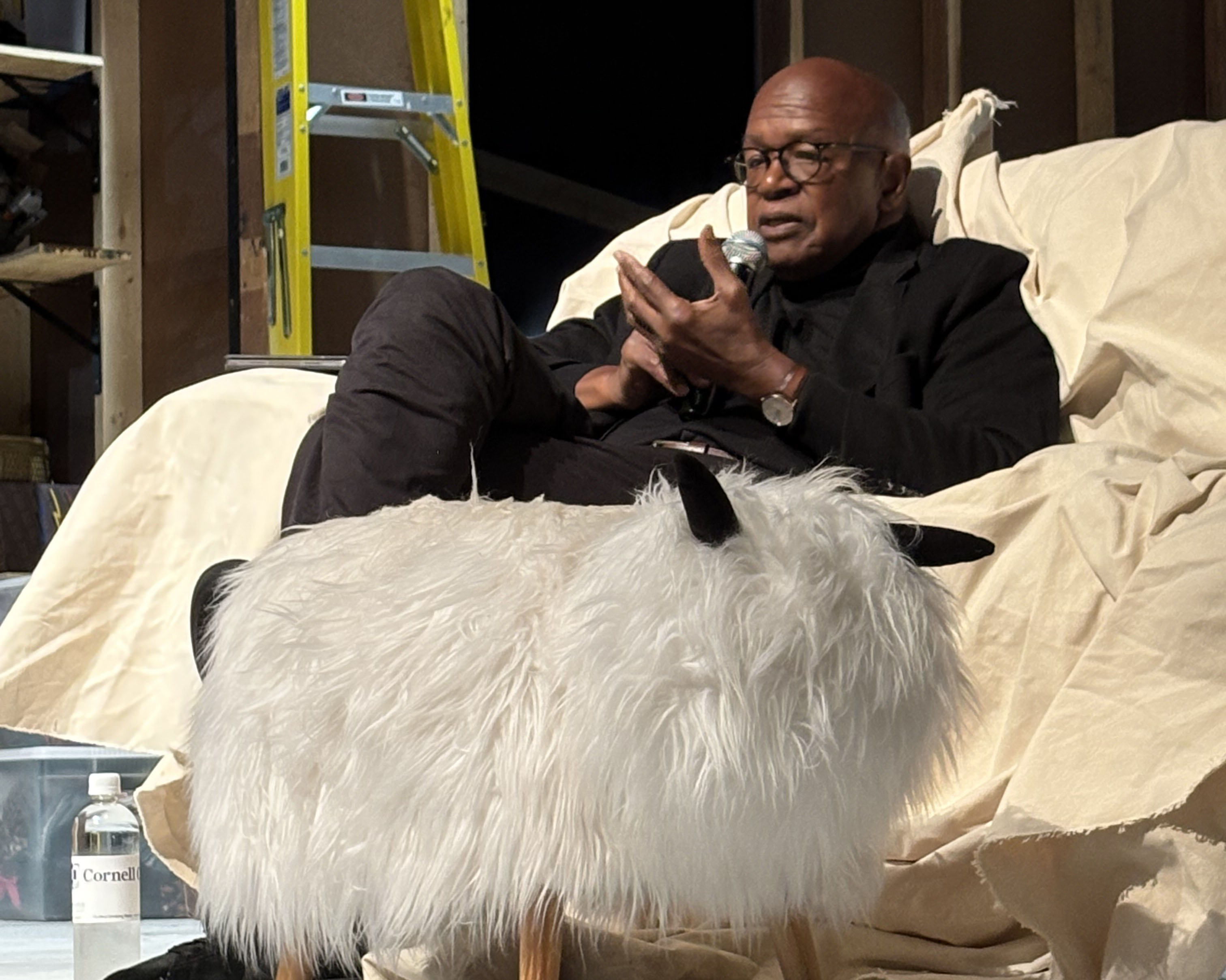 Phi Beta Kappa Visiting Scholar Professor Elijah Anderson gives a speech on norms and deviance from the set of Cornell College's production of "All Childish Things".