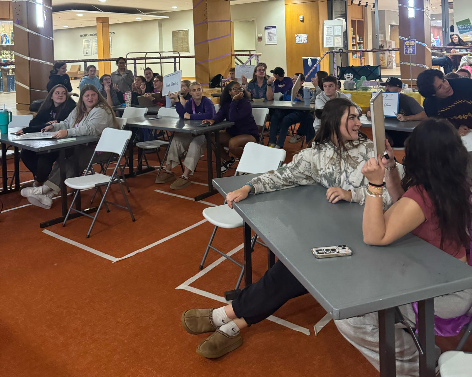 Students play Court Trivia as part of Homecoming 2025.