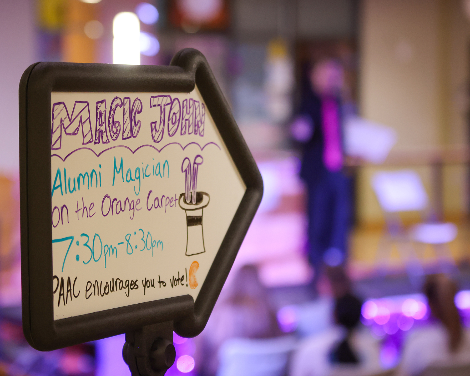 A sign pointing the way to Magic John.