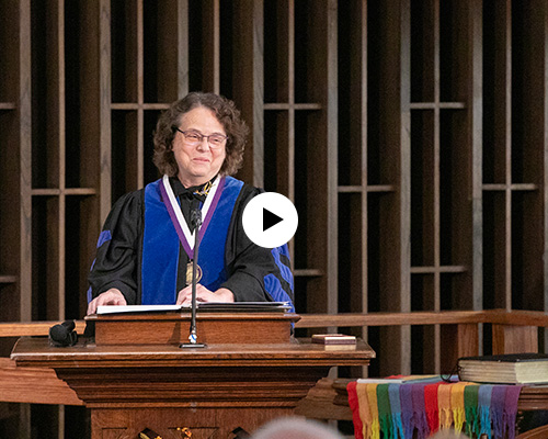 Dorothy speaking on stage