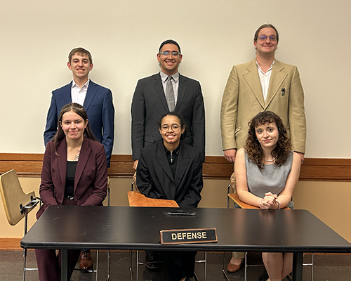 Cornell College Mock Trial team Ate(9) at the Arch Invitational.