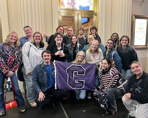 Students met up with Charlie Thurston '08 following his Broadway performance in "Liberation."