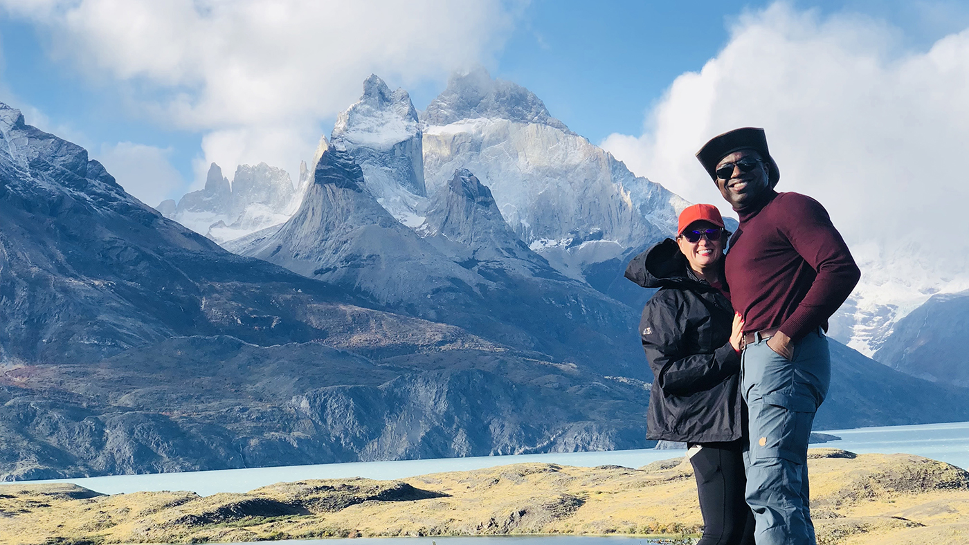 Danielle Nelson '96 and her husband in Patagonia.