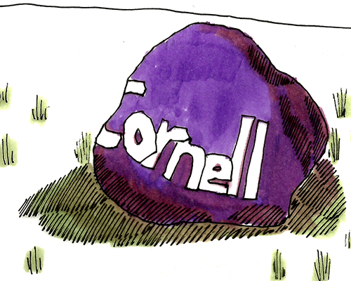 A drawing of the Rock done by Melissa Wood '82.