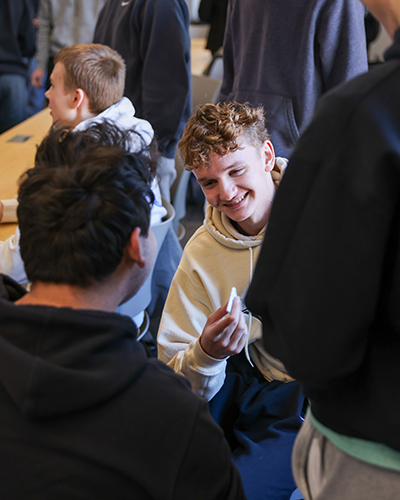 High school class visits the Finance Lab on the Cornell College campus