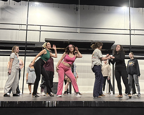 Students rehearse for Cornell's production of "In the Heights."