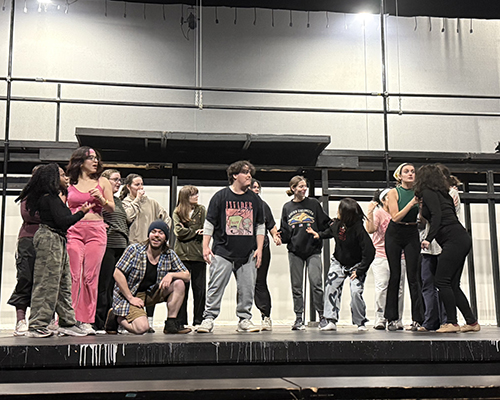 Students rehearse for Cornell's production of "In the Heights."