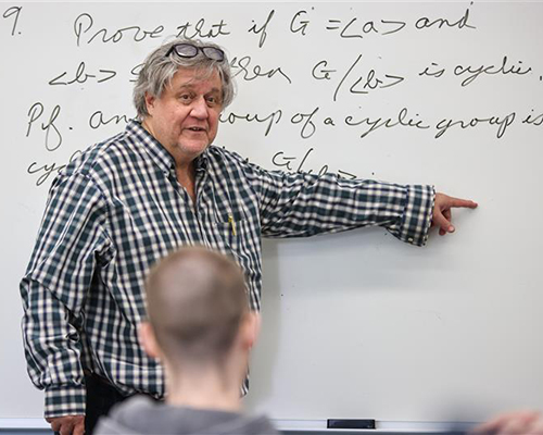 Jim Freeman teaching in class