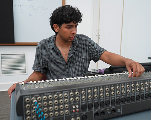 lozano uses a sound board