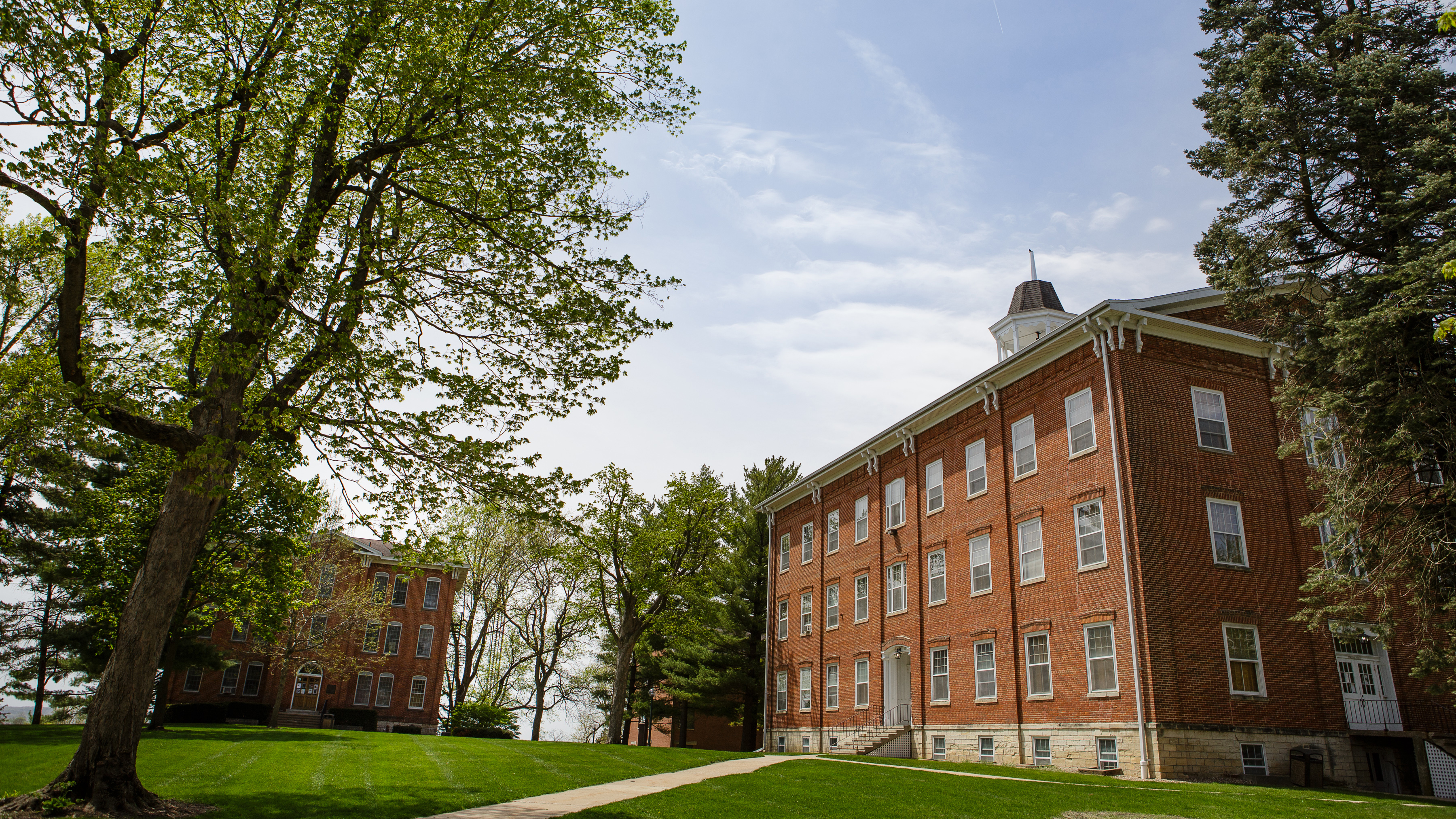 The east side of McClellan College Hall