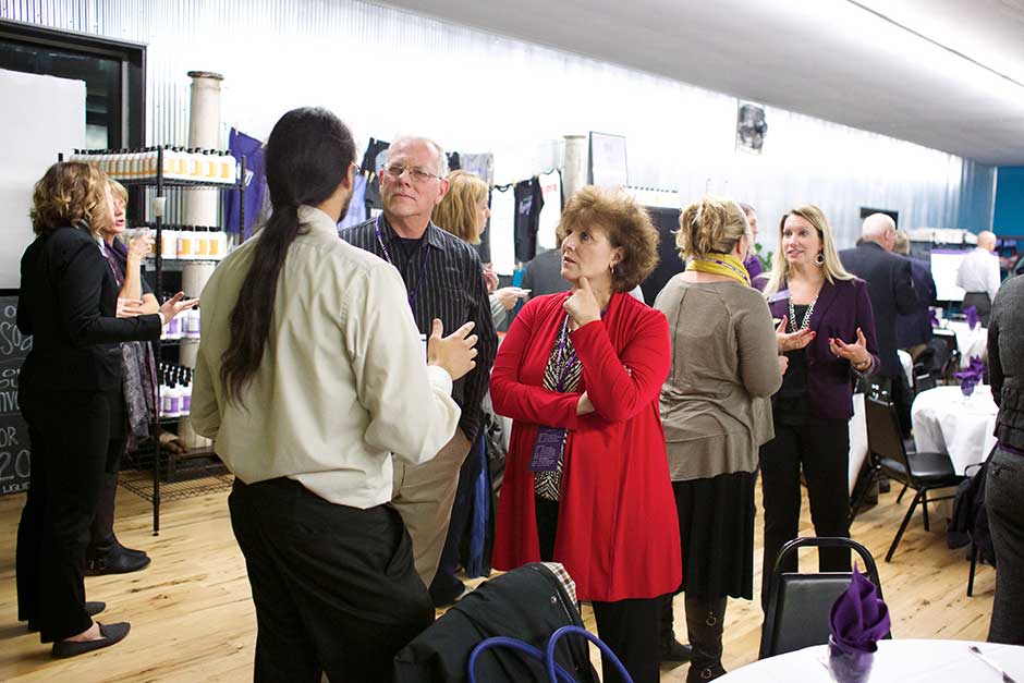 Counselor guests speak with Cornell Faculty