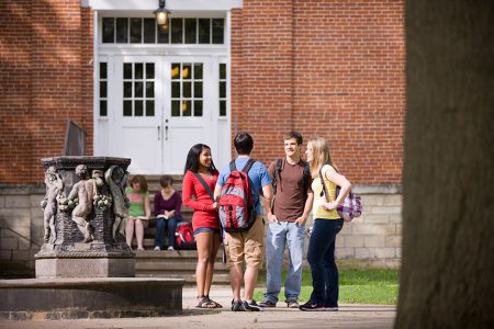 Students on Cornell Quad