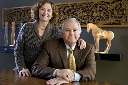 John Smith '71 and honorary alumna Dyan Smith. Photo by Jim Heemstra