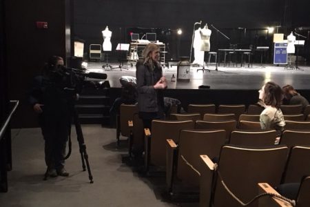 KCRG reporter interviews students about their production of Cornell-o-drama.