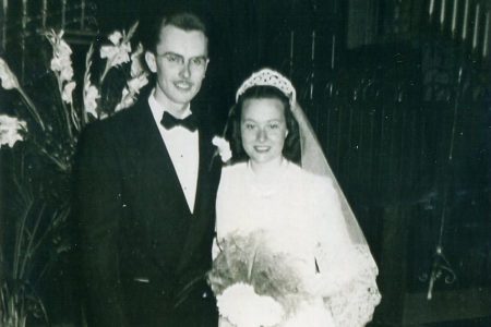 Al Boysen '49 and Betty Cain Boysen ’50 wedding